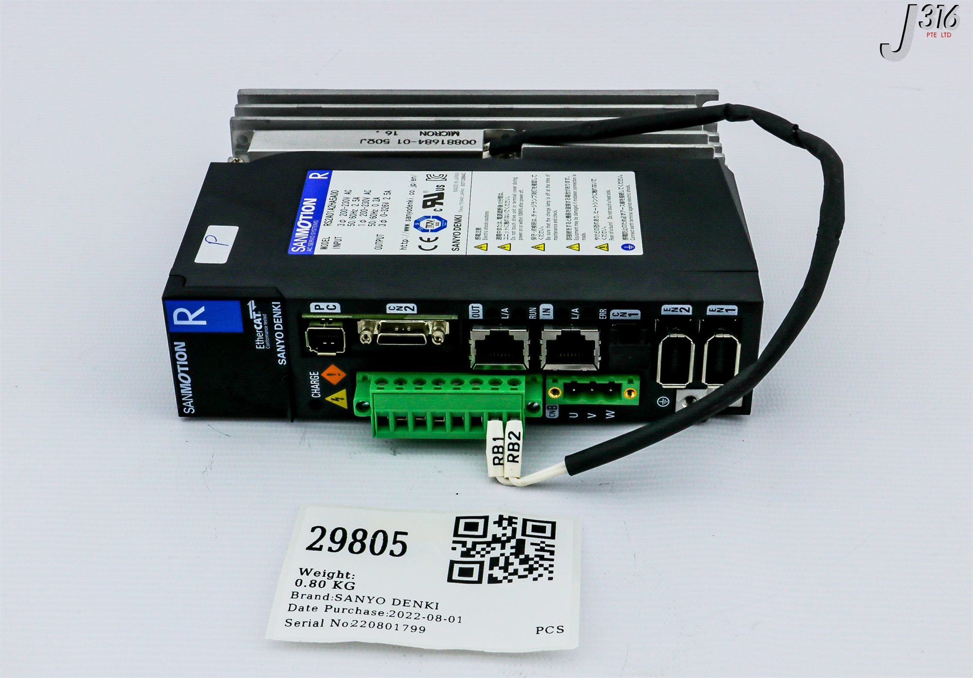 29805 SANYO DENKI SANMOTION AC SERVO SYSTEM (PARTS) RS2A01A2HA5A00